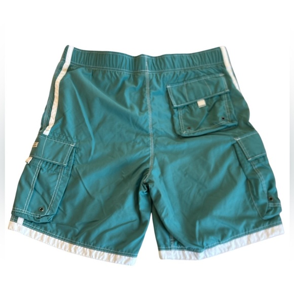 Steve & Barry's Board Shorts Teal & White Men’s Size Large Pockets New with Tags - Picture 2 of 9